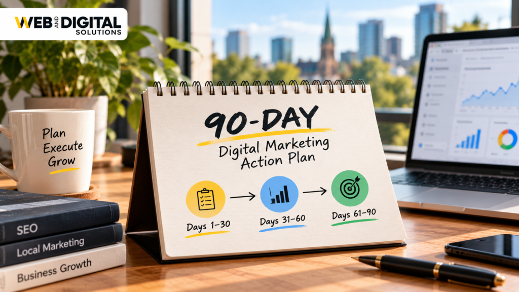 Digital Marketing Checklist for Local Businesses in London, Ontario 90 Day Digital Marketing Action Plan