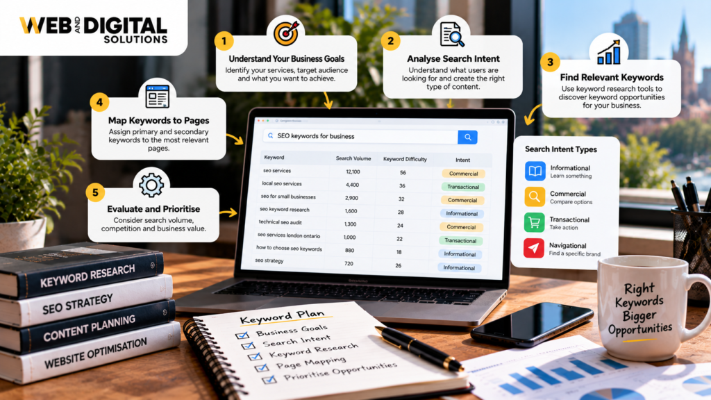 How to Choose the Right SEO Keywords: A Practical Guide for Business Websites SEO Keyword Research Workspace Guide